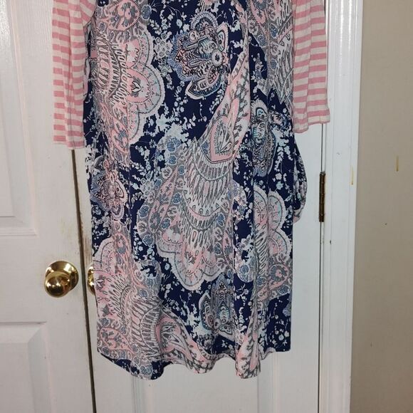 Honey Me  multi print dress  Sz XL - Picture 2 of 8